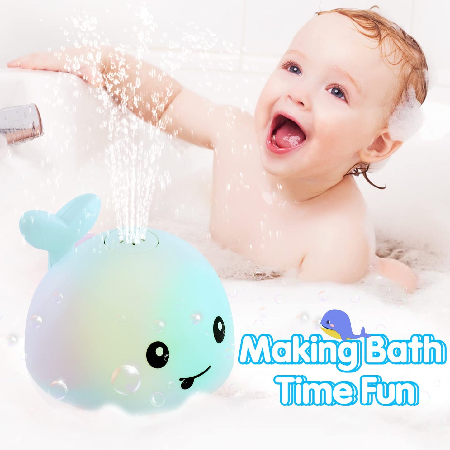 Whale Bath Toys Rechargeable-Blue - Gigilli