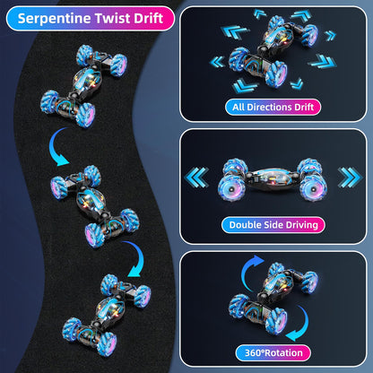 Gesture Sensing RC Car 4WD Remote Control - Blue